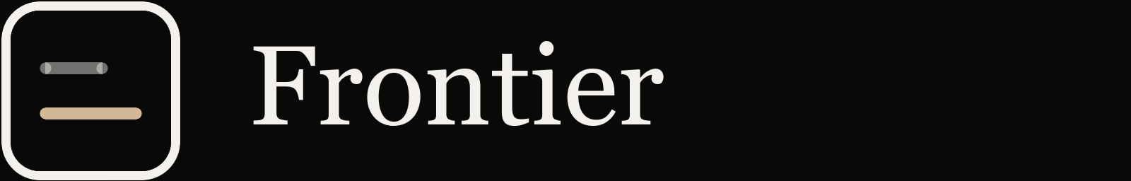 Frontier lockup on dark