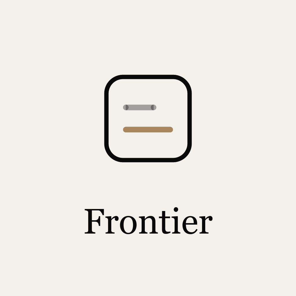 Frontier square lockup on light
