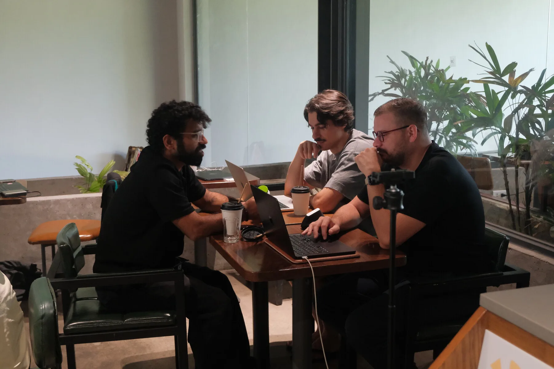 Founders being mentored at a table